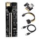 thumbnail image 1 of Placa elevadora PCI-E con luz dinámica LED Extensor PCI-Express de 6 pines con 8 condensadores sólidos, ranura negra, USB negro Methold EL004773-01, 1 of 2
