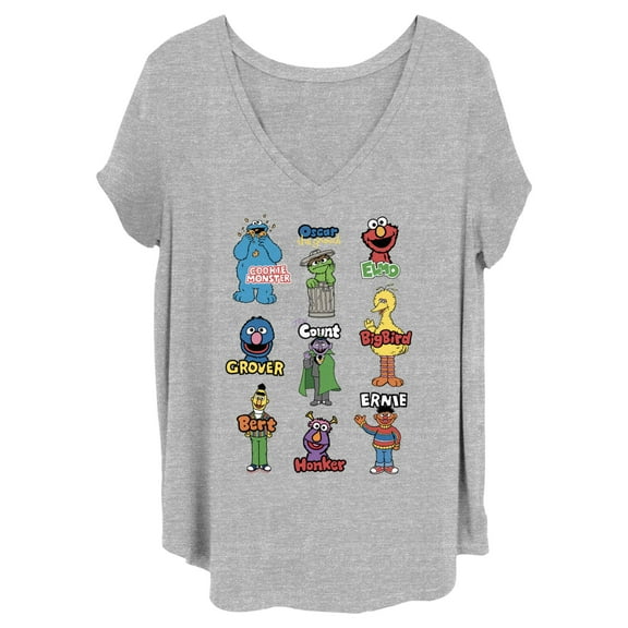 Women's Sesame Street Character Introductions  Graphic T-Shirt