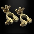 thumbnail image 4 of Brass Battery Terminals Connectors Clamp, Ampper Top Post Battery Terminal for Car and Boat (1 Pair), 4 of 5