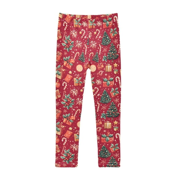 joogoo Girls' Leggings Christmas Tree Gift Yoga Pants 6T