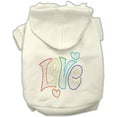 thumbnail image 3 of Pet, Dog  Cat Hoodie Rhinestone, "Technicolor Love", 3 of 10