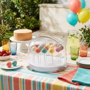 Better Homes & Gardens Round Cake Carrier with Clear Plastic Cover, 13 Diameter, Dishwasher Safe, Best Used for Leftover Storage and Party Transportation