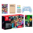 thumbnail image 1 of Nintendo Switch Mario Kart 8 Deluxe Bundle: Red/Blue Console, Mario Kart 8 & Membership, Luigi's Mansion 3, Mytrix Wireless Pro Controller Blue Bamboo and Accessories, 1 of 8