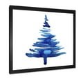 thumbnail image 2 of Designart Blue Winter Christmas Tree Ii Traditional Framed Wall Art, 2 of 4