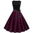 thumbnail image 1 of WILLBEST Vestidos de Mujer Vintage 1950S Retro sin Mangas Cuello Redondo Estampado Vestido de Fiesta de Noche de Graduación Swing Extra Grande, 1 of 3