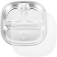thumbnail image 4 of KAKOWELY Assiette Alimentaire Divisée en Acier Inoxydable pour Rangement Argent Réutilisable Durable Facile à Nettoyer 7 Pouces, 7.8"X7.8"X1.57 Pouces, 4 of 5