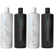 Sebastian Drench Moisturizing Shampoo 2PC & Conditioner 2PC Liter Duo 33.8 oz