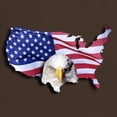 thumbnail image 3 of CafePress - Bald Eagle Over American Flag T Shirt - Men's Classic Graphic Cotton T-Shirt, 3 of 4