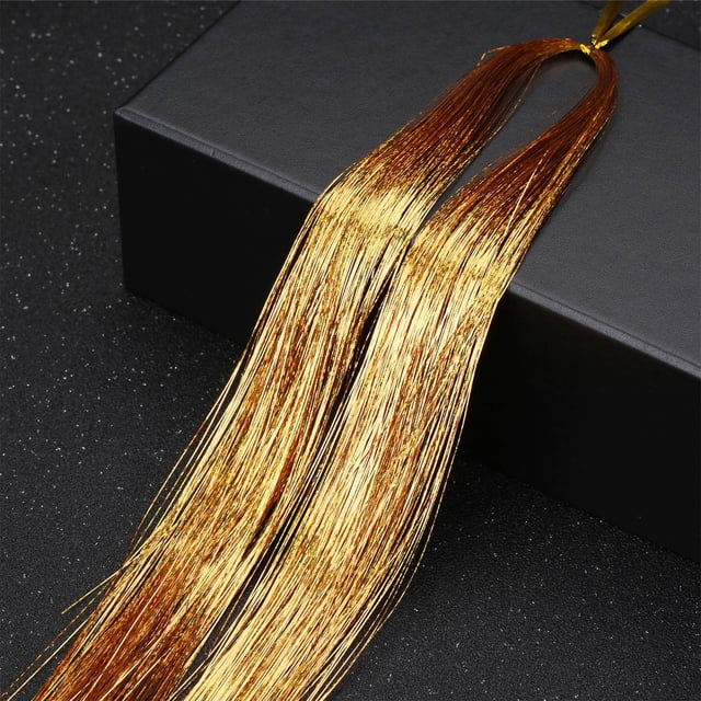 Daisyyozoid Vente en Gros 16 Couleurs Super Éclat Cheveux Soie Colorée Extension de Cheveux Soie Dorée Bing Cheveux