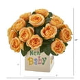 thumbnail image 2 of 12in. Rose Artificial Arrangement "New Baby" Vase, 2 of 2