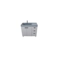 thumbnail image 5 of Bellaterra-Home 39 in. Single Sink Vanity in Dark Gray with White Composite Granite Sink Top, 5 of 10