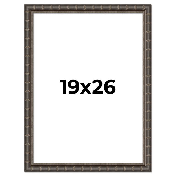 19x26 Frame Black Bamboo Solid Wood Picture Frame Width 1.5 Inches | Interior Frame Depth 0.5