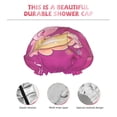 thumbnail image 4 of Yiaed Cute Pink Axolotl A Print Reusable Shower Cap & Bath Cap & Lined, Oversized Waterproof Shower Caps Designed for all Hair Lengths, 4 of 7