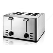 Toaster 4 Slice Toaster, Stainless Steel Retro Toasters Bagel/Defrost/Reheat/Cancel Fuction, Removable Crumb Tray Tostadora