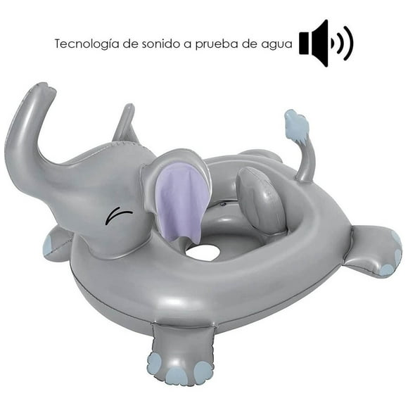 Flotador Inflable Musical Infantil Bestway Elefante Gris Estandar 34152