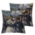 thumbnail image 2 of Acheng  Pillow Covers Set of 2 Impressionist Art Painting Home Decorative Lumbar Pillow Cases Rectangular Cushion Covers White, 2 of 6