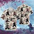 thumbnail image 3 of Camisa de diseño vintage genial con estampado 3D de samurái, blusa de gran tamaño a la moda para hombres y mujeres, camisa de solapa para hombres, ropa de playa, 3 of 5