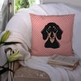 thumbnail image 3 of Dog Face Checkerboard Design Fabric Decorative Pillow, 3 of 4