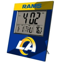 Keyscaper Los Angeles Rams Color Block Digital Desk Clock
