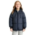 thumbnail image 2 of Kogui Boys Puffer Jacket Baby Kids Hooded Winter Coat Puffer Down Jacket Windproof Fleece Lined 1T 2T (Navy,1-2 Years), 2 of 7