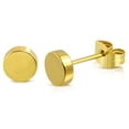 thumbnail image 2 of Stainless Steel Illusion Round Circle Button Stud Post Earrings, 2 of 2