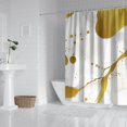 thumbnail image 2 of White Gold Marble Pattern Shower Curtain 72"x72" ,Bathroom Decorative Shower Curtains Set with 12 Hooks,Modern Waterproof Washable Shower Curtain, 2 of 6