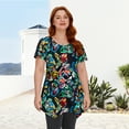 thumbnail image 4 of Sprinmer Womens Summer Tunic Tops Plus Size Short Sleeve Casual Shirts, 4 of 7