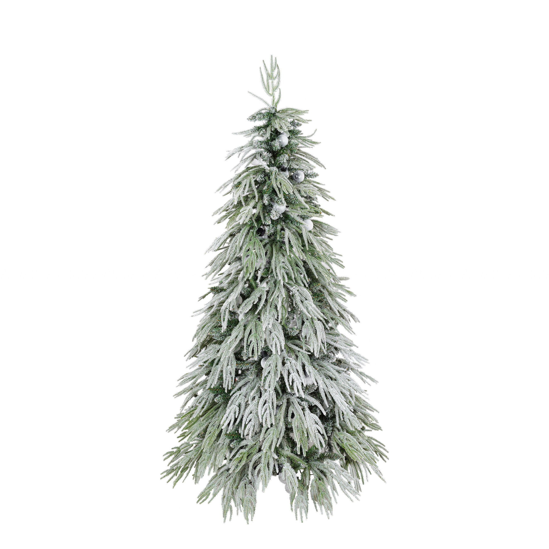 Christopher Knight Home 5FT Pre-Lit Snow Flocked Hinged Christmas Tree with LED Lights for Home Décor