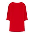 thumbnail image 5 of YLHFASHION T-Shirts Décontractés pour Femmes Grande Taille à Manches 3/4 Col Rond Mignons Tuniques Hauts T-Shirts Basiques Blouses Tee de Travail Business Haut Économies du Printemps Liquidation T-shirt à Manches Longues pour Femmes, 5 of 5