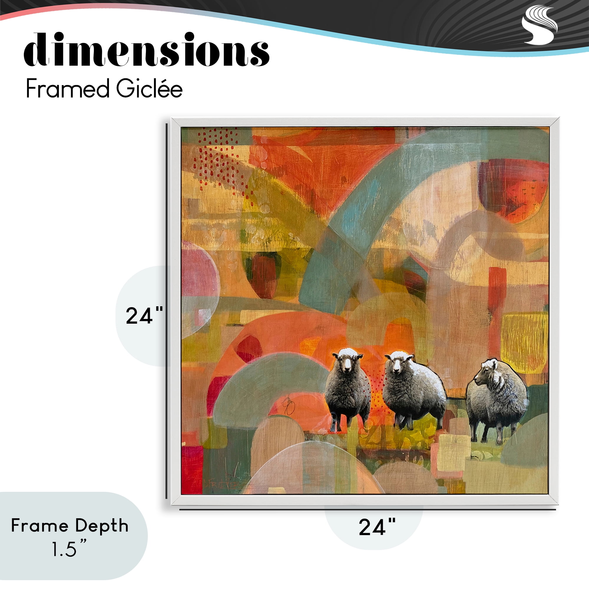 Stupell Industries Counting In My Sheep White Framed Giclee Art, design by Dianna Fritzler