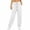 White, variant on HomeDM Joggers for Women with Pockets Drawstring Loose Fit Sweatpants Khaki Lounge Pants for Workout Running Size L