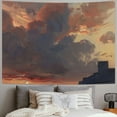 thumbnail image 2 of Orinice Sunset Clouds Building Tapestry Wall Hanging Unique Style Graphic Tapestries Home Decor for Living Room Bedroom Apartment Farmhouse Dorm 40x30inch, 2 of 6
