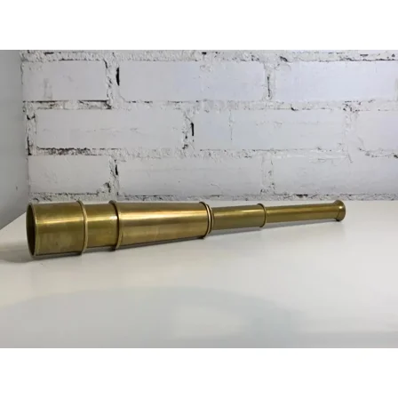 Nautical Brass Spyglass Telescope 18-Inch | Victorian Era Collectible with Antique Finish | Handcrafted Maritime Decor Gift for Home, Office, and Collectors