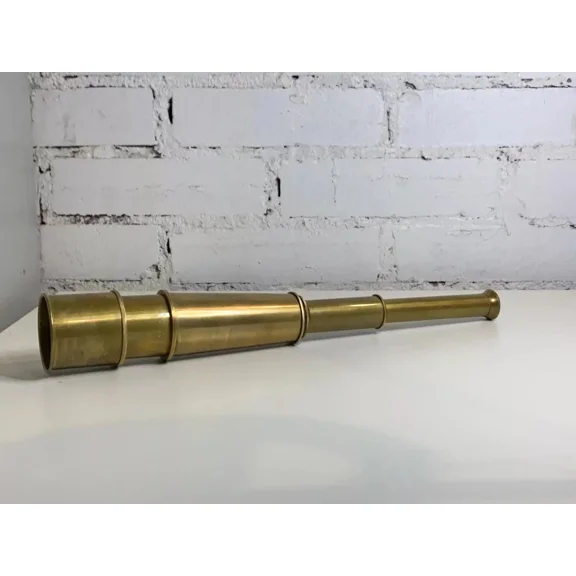 Nautical Brass Spyglass Telescope 18-Inch | Victorian Era Collectible with Antique Finish | Handcrafted Maritime Decor Gift for Home, Office, and Collectors