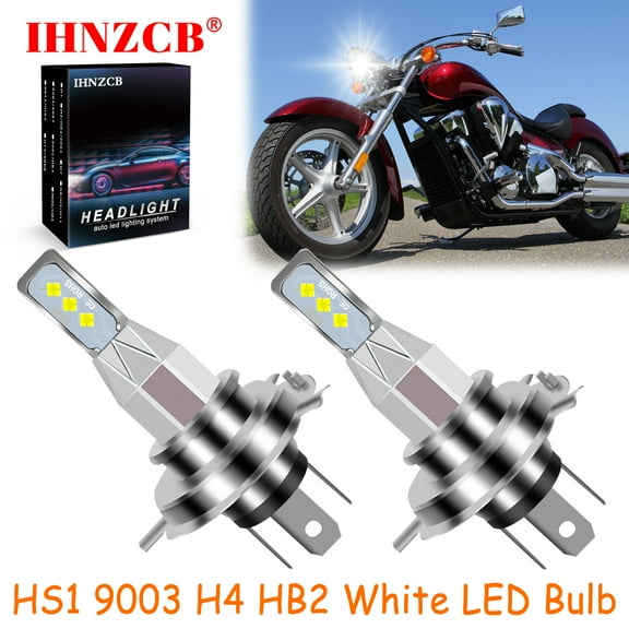 IHNZCB for Honda Interstate 1300 VT1300CT 2010-2015 2X HS1 9003 H4 HB2 LED Headlights Bulb 55W White LXB,Motorcycle Light,Y44