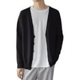 thumbnail image 2 of RUTAYY Men's Knitted Sweater V-Neck Long Sleeve Solid Color Button Closed Casual Cardigan Coat Leisure Versatile Tops, 2 of 7