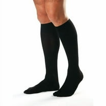Jobst for Men Ribbed 15-20 Knee High Compression Socks Black Large Tall