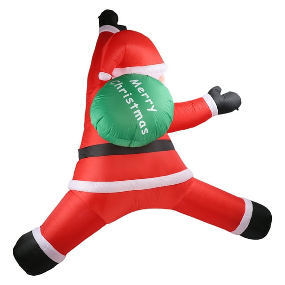 Decoración De Patio De Santa De 5.9 Pies Inflable Santa Claus Con Bolsas Luces LED Incorporadas Para La Fiesta De Navidad Al Aire Libre Del Jardín Del Jardín Del Césped