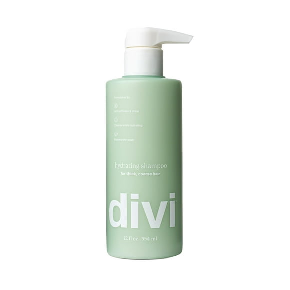 Divi Hydrating Shampoo for Women and Men - Gently Cleanses and Removes Scalp Buildup - Hydrates, Strengthens, and Nourishes Hair - Vegan, Cruelty-Free, Paraben-Free, 12 Fl Oz