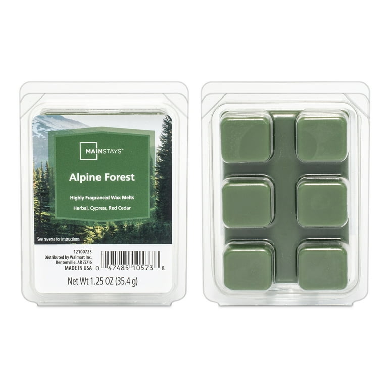 Mainstays Alpine Forest Scented Wax Melts 1.25 oz with Herbal