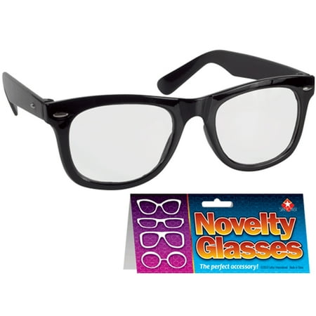 - Star Power Adult Reporter Black Frame Glasses Glasses, Black, One Size