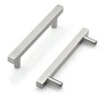 thumbnail image 1 of knobelite 25 Pack Cabinet Handles Stainless Steel 3-3/4inch (96mm) Hole Centers Square T Bar Kitchen Cabinet Handles Drawer Pulls for Kitchen Furniture Hardware, 1 of 6