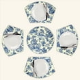 thumbnail image 2 of Blue Willow Chinoiserie Blue And White Round Table Placemats Set Of 5 Wedge Table Mats Washable Heat Resistant Place Mat For Dining Table Kitchen Farmhouse Restaurant, 2 of 6
