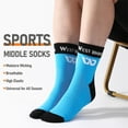 thumbnail image 2 of Calcetines de ciclismo hasta la mitad de la pantorrilla Calcetines de ciclismo para bicicleta Calcetines deportivos suaves y transpirables, 2 of 8