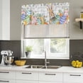 thumbnail image 5 of Easter Bunny Valances for Windows, Decorative Rod Pocket Window Valance Curtains, Colorful Easter Eggs Eucalyptus Grey Wooden Short Curtain Drapes for Kitchen/Living Room, 2 Panels, 42" W x 18" L, 5 of 8