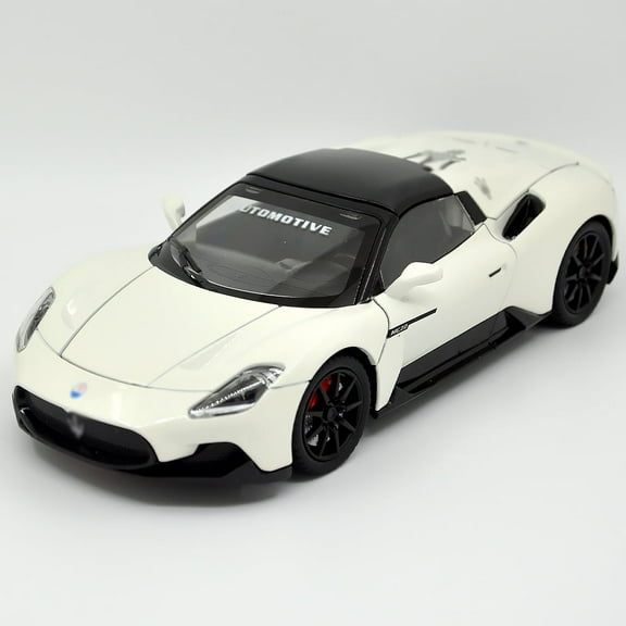 1/24 Suitable for Maserati MC20 Cabrio alloy sports car model, die-casting metal track racing car model, sound and light children's toy gift
