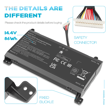 Battery for HP Omen 16-Pin FM08 17-an015ng 17-an103ng 922753-421 922977-855+Tool