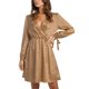 thumbnail image 3 of VISgogo Vestido casual para mujer, estampado de leopardo, manga larga, cuello en V, cintura elástica, vestido corto de vendaje VISgogo moda, 3 of 9