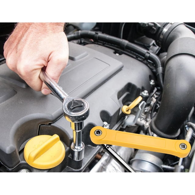 Llave de extensión universal, llave de trinquete de 3/8, manillar de extensión de zócalo de extensión para toma de adaptador de casa , unidad Amarillo Soledad llave de extensión