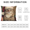 thumbnail image 5 of Hopyeer Merry Christmas Animals Home Sofa Couch Decoration Throw Pillow Covers Vintage Style Xmas Cute Cat in The Santa Hat PillowcaseLinen Cushion Cove, 5 of 5